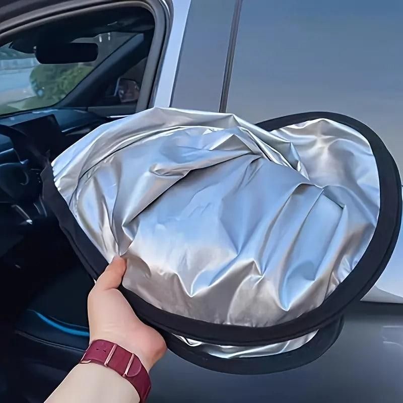 Car Sunshade Windshield, iClover Foldable Front Auto Car Windowshield Sun Shade Folding Silvering Sun Visor - UV Coating for UV Ray Deflector Full Protection L Size